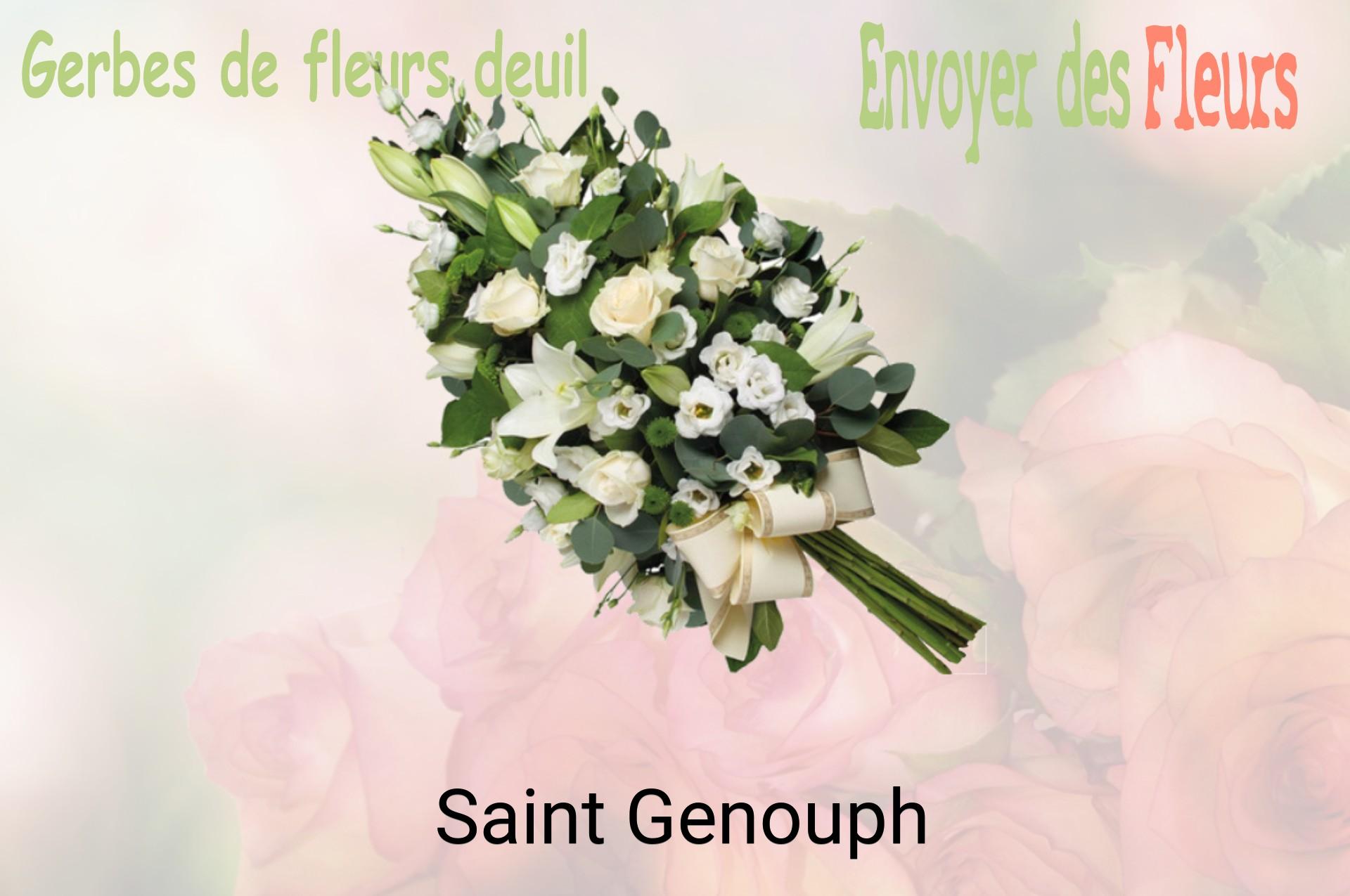 Gerbe de fleurs de deuil livrée à Saint-Genouph